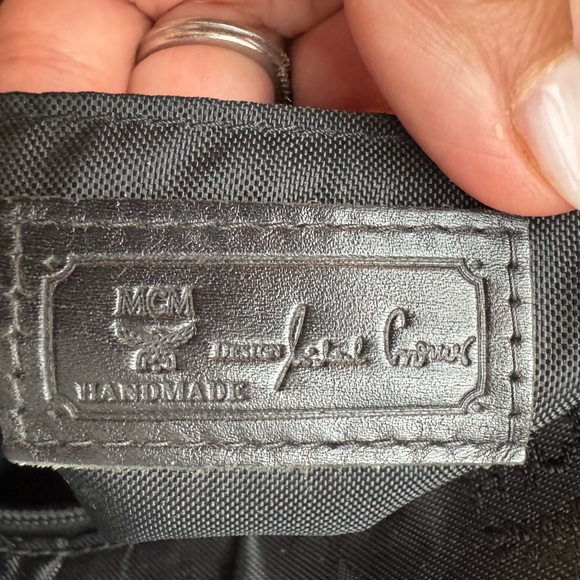 MCM Vintage black nylon Visetos Travel Tote monogram bag. Made In Germany. - Picture 10 of 13